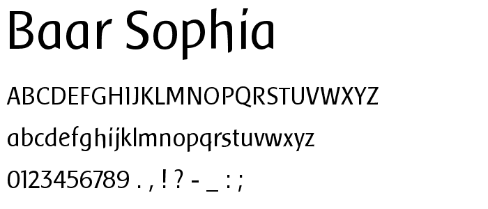 Baar Sophia font